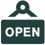 Open sign icon