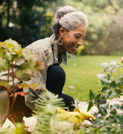 Woman gardening