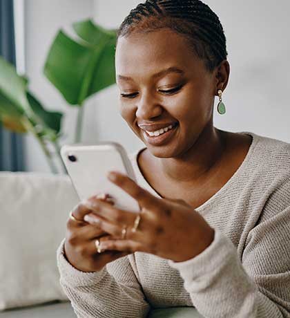 Woman using phone